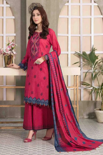 Tawakkal Fabrics 3 Piece Stitched Embroidered Digital Printed Lawn Suit D-7015