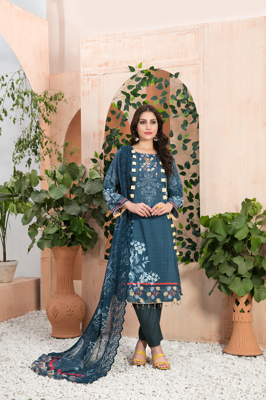 Tawakkal Fabrics 3 Piece Stitched Digital Printed Lawn Suit D-7037