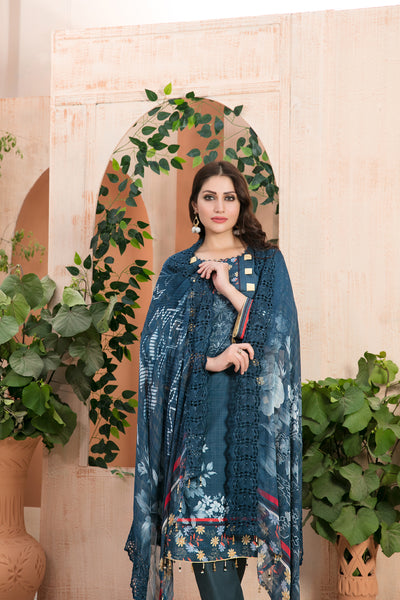 Tawakkal Fabrics 3 Piece Stitched Digital Printed Lawn Suit D-7037