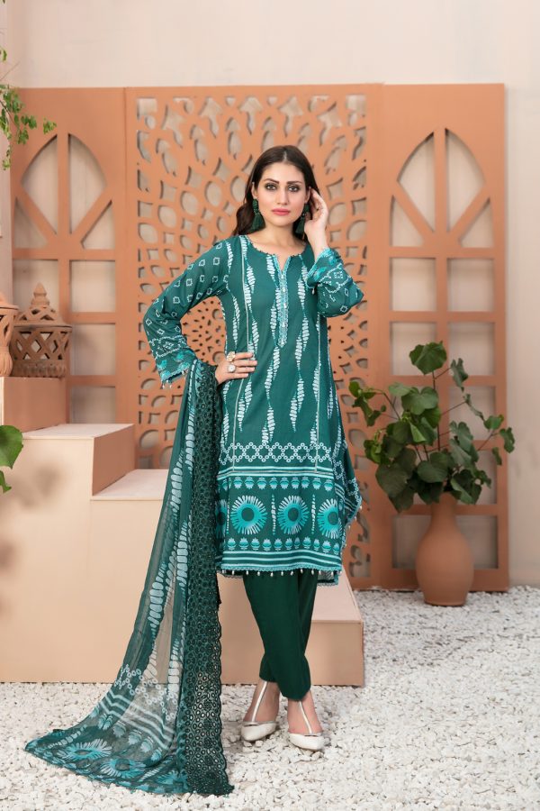 Tawakkal Fabrics 3 Piece Stitched Digital Printed Lawn Suit D-7040