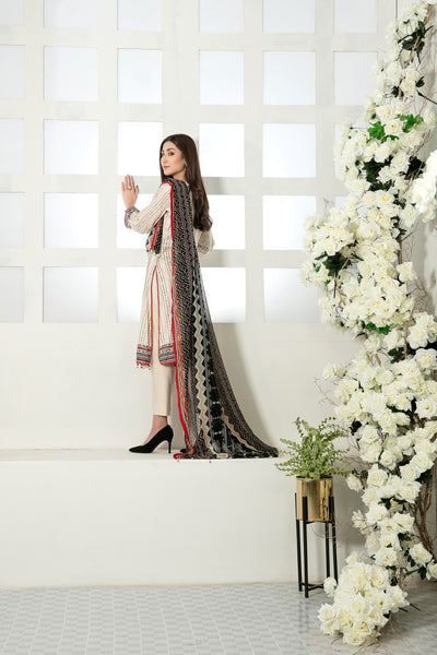 Tawakkal Fabrics 3 Piece Stitched Embroidered Digital Printed Lawn Suit D-7088