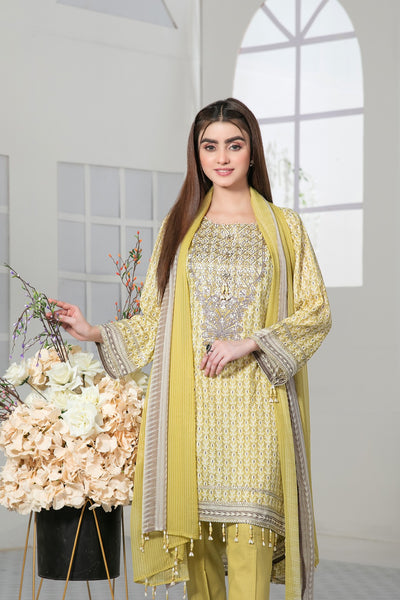 Tawakkal Fabrics 3 Piece Stitched Embroidered Digital Printed Lawn Suit D-7092