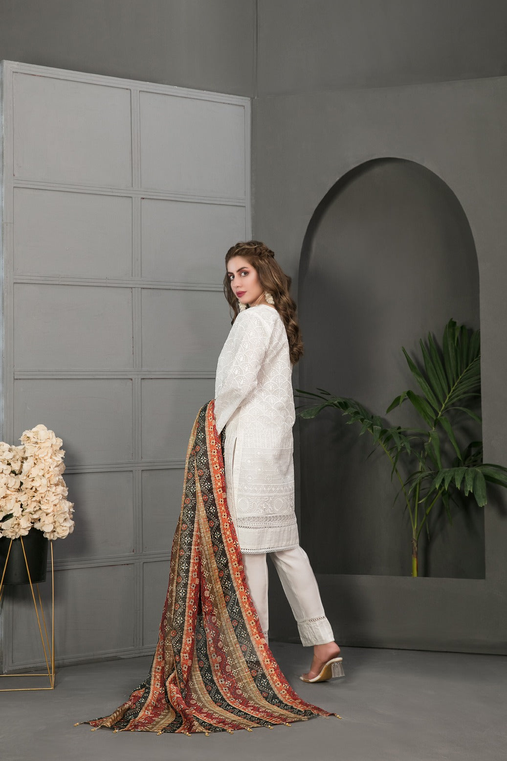 Tawakkal Fabrics 3 Piece Stitched Organza Embroidered Suit D-7277