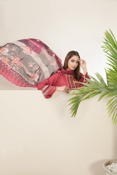 Tawakkal Fabrics 3 Piece Stitched Digital Printed Lawn Suit D-7332