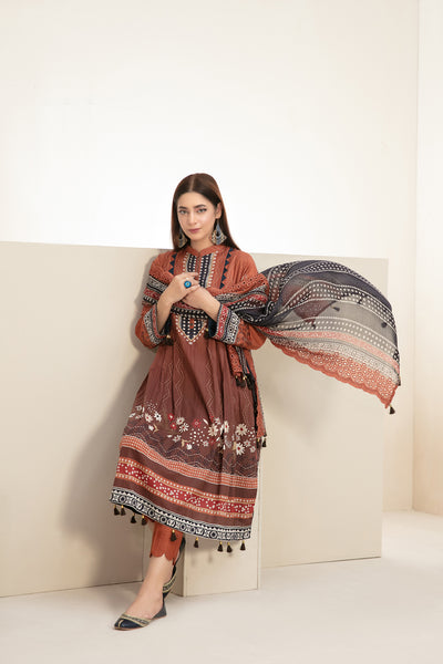 Tawakkal Fabrics 3 Piece Stitched Digital Printed Lawn Suit D-7335