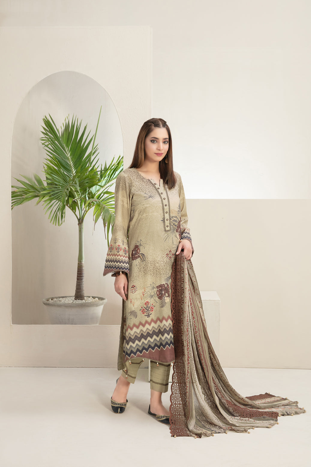 Tawakkal Fabrics 3 Piece Stitched Digital Printed Lawn Suit D-7338