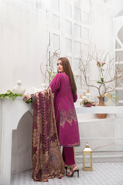 Tawakkal Fabrics 3 Piece Stitched Embroidered Digital Printed Lawn Suit D-7341