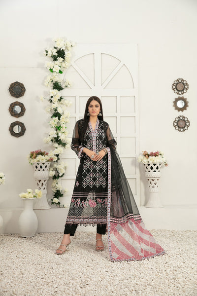 Tawakkal Fabrics 3 Piece Stitched Fancy Heavy Embroidered Suit D-7375