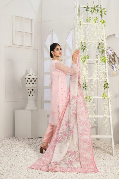 Tawakkal Fabrics 3 Piece Stitched Heavy Embroidered Organza Suit D-7552