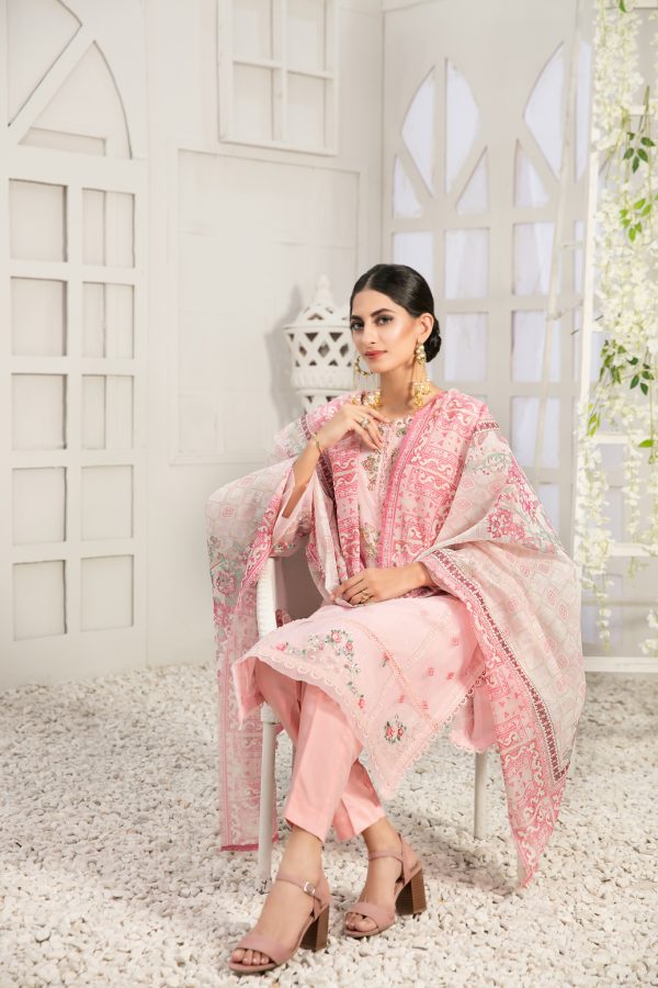 Tawakkal Fabrics 3 Piece Stitched Heavy Embroidered Organza Suit D-7552