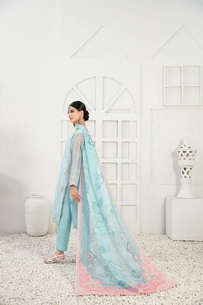 Tawakkal Fabrics 3 Piece Stitched Heavy Embroidered Organza Suit D-7554