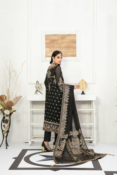 Tawakkal Fabrics 3 Piece Stitched Heavy Embroidered Fancy Suit D-7705