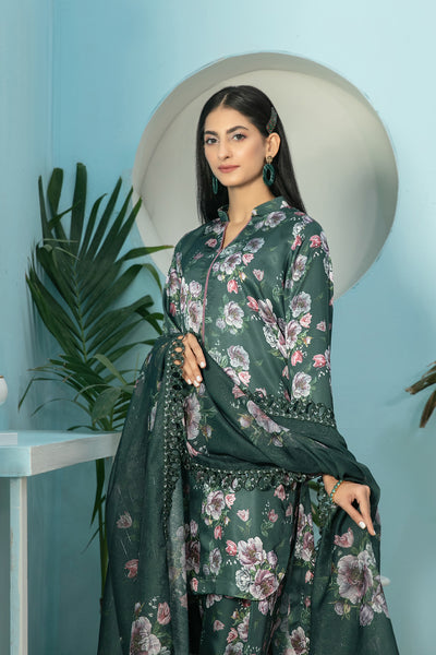 Tawakkal Fabrics 3 Piece Stitched Digital Printed Silk Suit D-7869