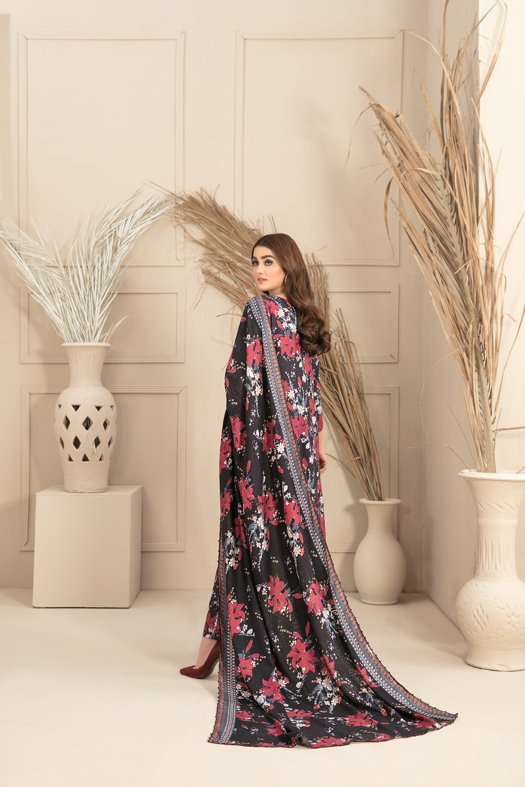 Tawakkal Fabrics 3 Piece Stitched Digital Printed Linen Suit D-8038