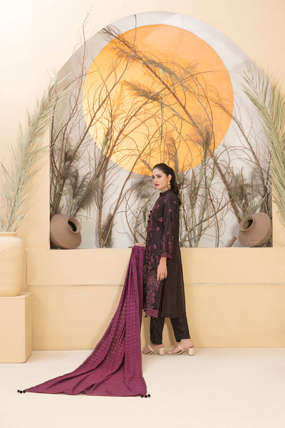 Tawakkal Fabrics 3 Piece Stitched Exclusive Laserkari Embroidered Viscose Jacquard Suit D-8060