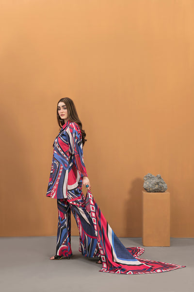 Tawakkal Fabrics 3 Piece Stitched Printed Kotrai Suit D-8173