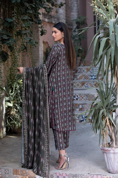 Tawakkal Fabrics 3 Piece Stitched Digital Printed Staple Lorex Slub Suit D-8237