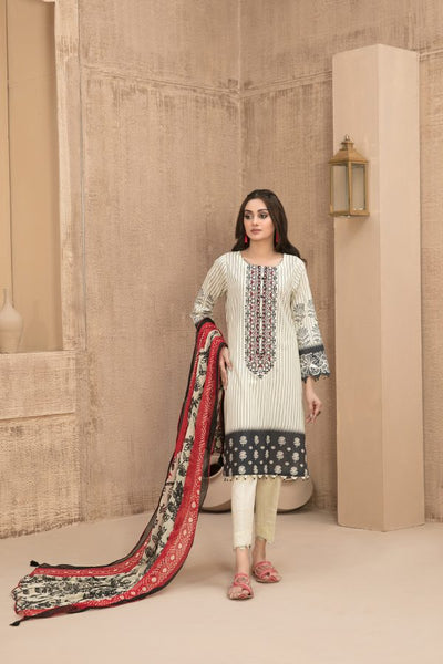 Tawakkal Fabrics 3 Piece Stitched Embroidered Digital Printed Lawn Suit D-8537