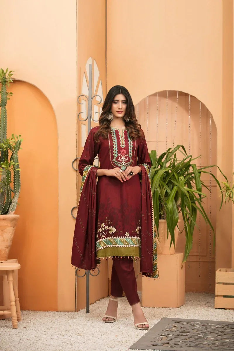 9529b Ready to Wear Tawakkal An Ode to Winter 3 Piece Suit D-9529-B ...