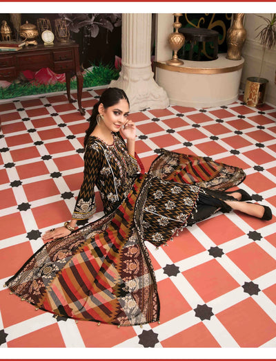 Amna Sohail By Tawakkal Fabrics 3 Piece Stitched Lavish Intricacy Suit D-1305