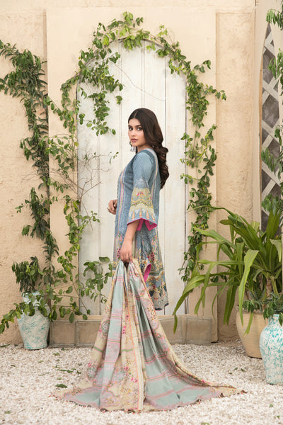 Tawakkal Fabrics 3 Piece Stitched Attractive & Elegant Lawn Suit D 6526-B