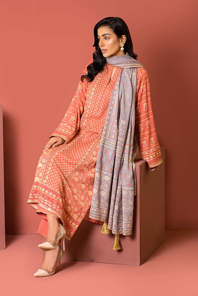 Lakhany 3 Piece Unstitched Dareechay Embroidered Suit DEC-EA-0395