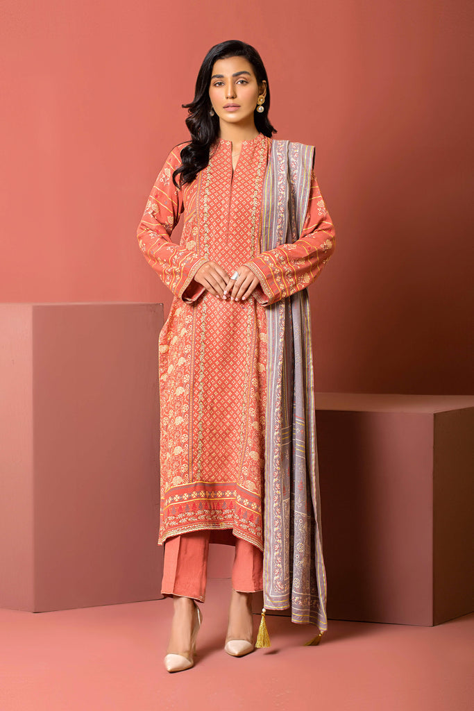 Lakhany 3 Piece Unstitched Dareechay Embroidered Suit DEC-EA-0395