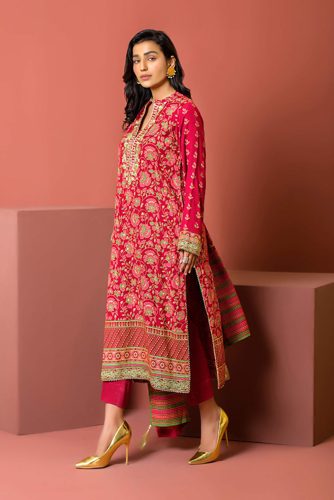 Lakhany 3 Piece Stitched Dareechay Embroidered Suit LSM-3015