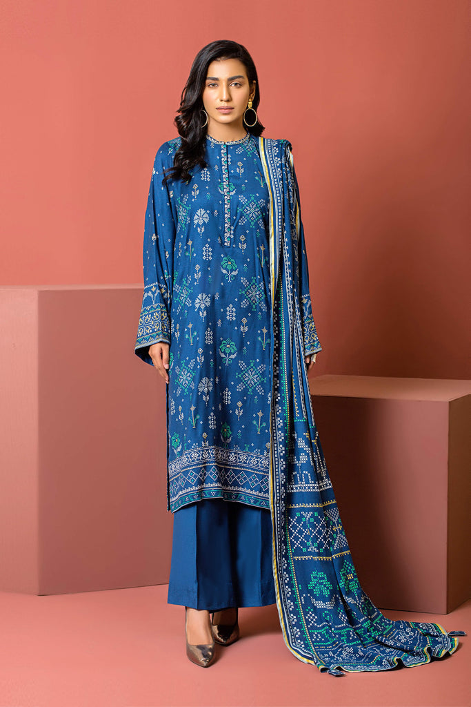 Lakhany 3 Piece Stitched Dareechay Embroidered Suit LSM-3014