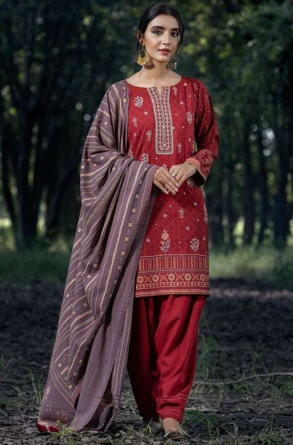 Ready To Wear Lakhany 3 Piece Embroidered Pashmina Suit LSM-2469