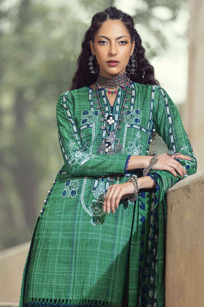 Gul Ahmed 3PC Stitched Printed Lawn Suit Aloe Vera Finish DN-22050