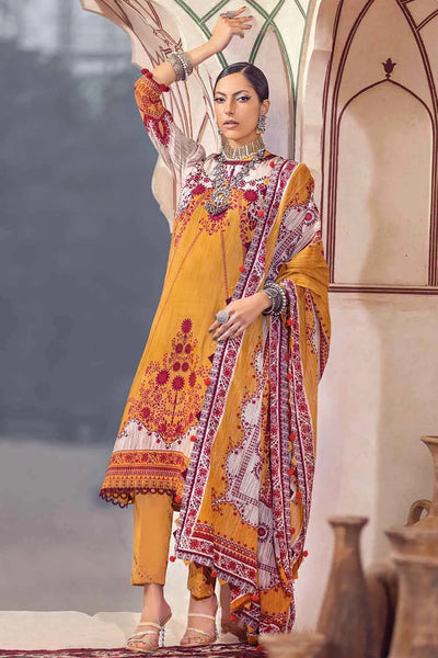 Gul Ahmed 3PC Unstitched Printed Lawn Suit Aloe Vera Finish DN-22051
