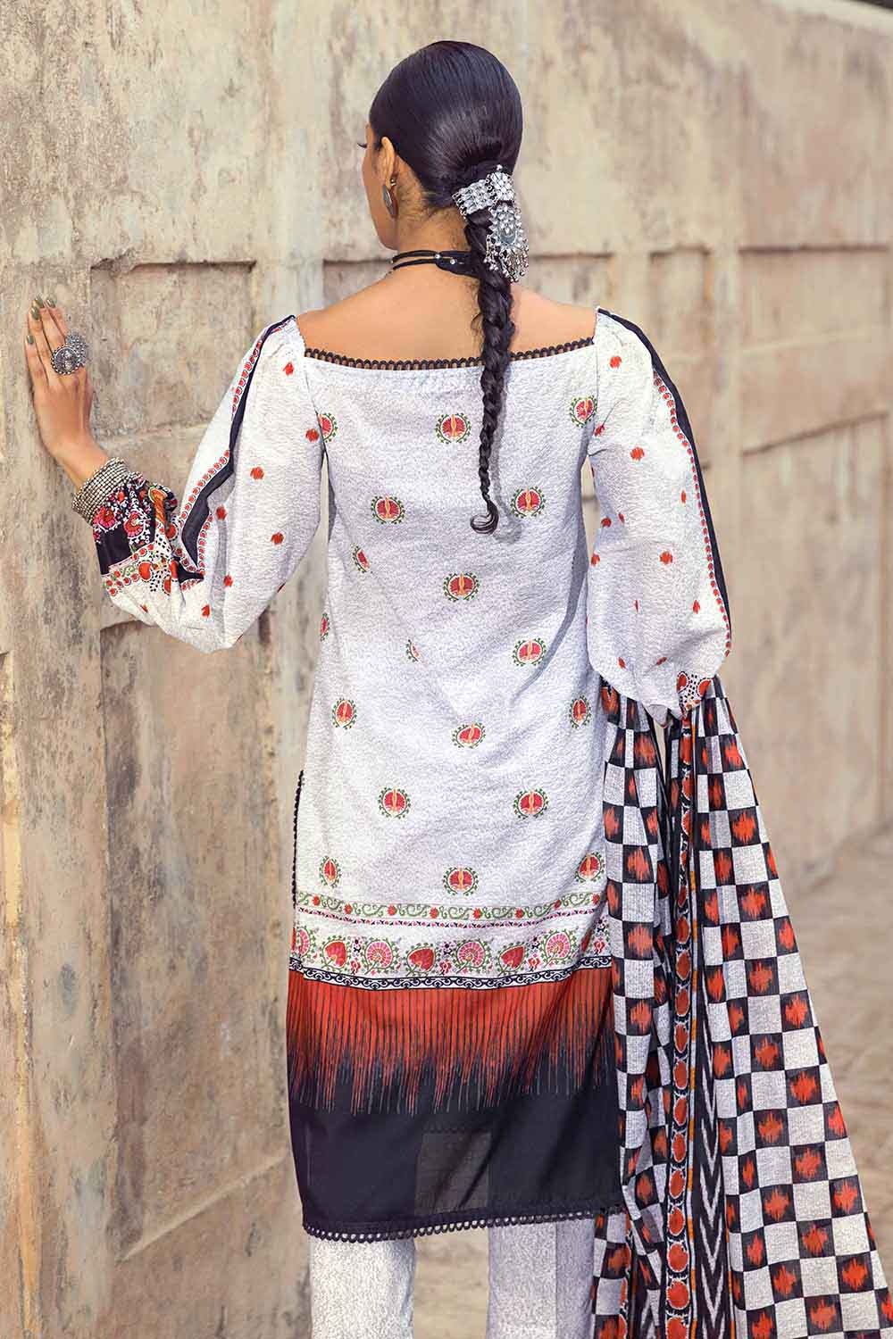 Gul Ahmed 3PC Unstitched Printed Lawn Suit Aloe Vera Finish DN-22055