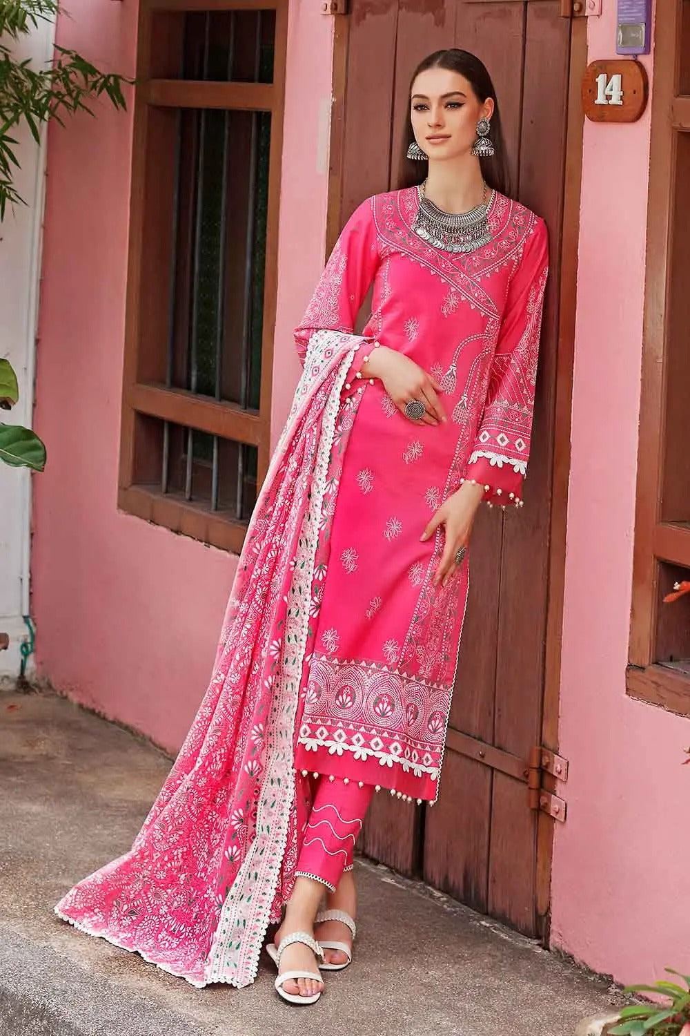 Gul Ahmed 3PC Unstitched Lacquer Printed Lawn Suit DN-22065 B