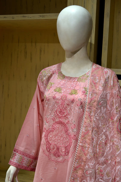 Gul Ahmed Ready to wear Embroidered Jacquard  Piece Suit PM-275