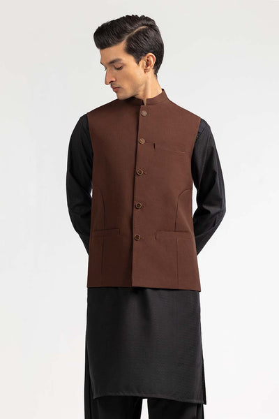 Gul Ahmed Ready to Wear Trendy Waistcoat - WC-PD22-006