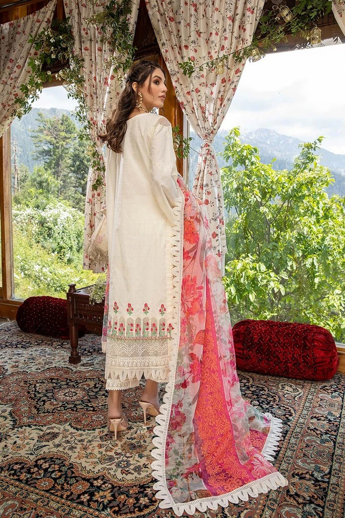 Charizma 3 Piece Embroidered Unstitched Lawn Suit - ED-14