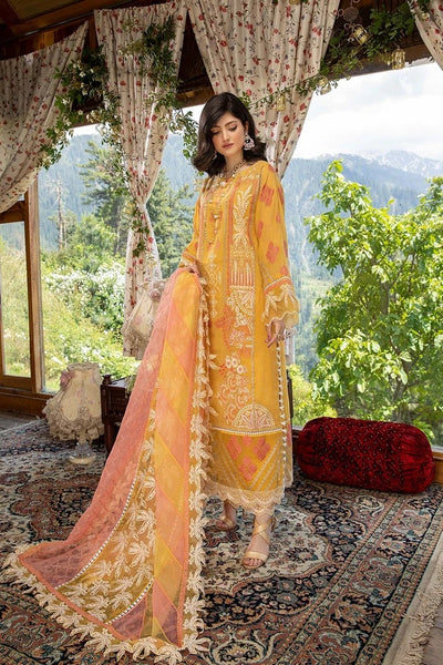 Charizma 3 Piece Embroidered Unstitched Lawn Suit - ED-18