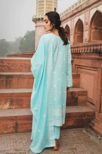 Gul Ahmed 3PC Unstitched Embroidered Luxury Cotton Suit FE-12049