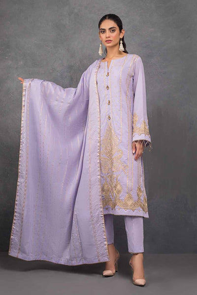 Gul Ahmed Ready To Wear 3 Piece Embroidered Lawn Suit with Jacquard Dupatta FE-12124