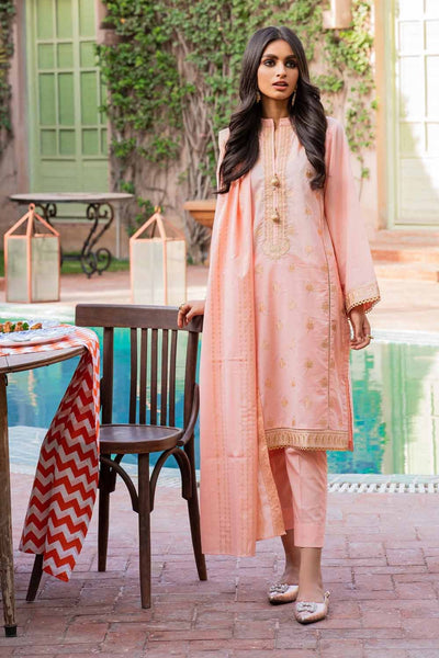 Gul Ahmed Ready To Wear 3 PC Embroidered Lawn Suit with Jacquard Dupatta FE-12125