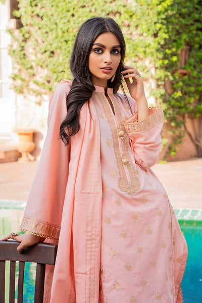 Gul Ahmed 3 PC Unstitched Embroidered Lawn Suit with Jacquard Dupatta FE-12125