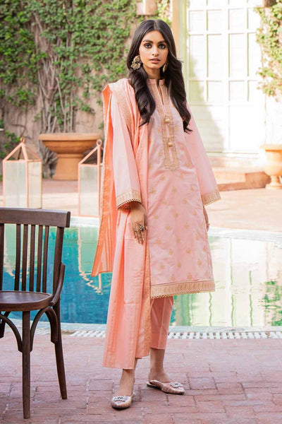 Gul Ahmed Ready To Wear 3 PC Embroidered Lawn Suit with Jacquard Dupatta FE-12125