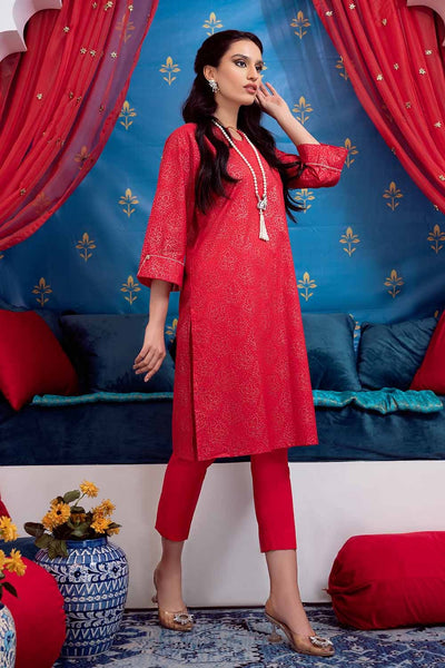 Gul Ahmed 2 PC Lawn Unstitched Glitter Printed Suit FE-12206