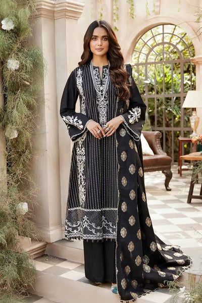 Gul Ahmed 3PC Stitched Embroidered Luxury Cotton Suit with Jacquard Dupatta FE-22029