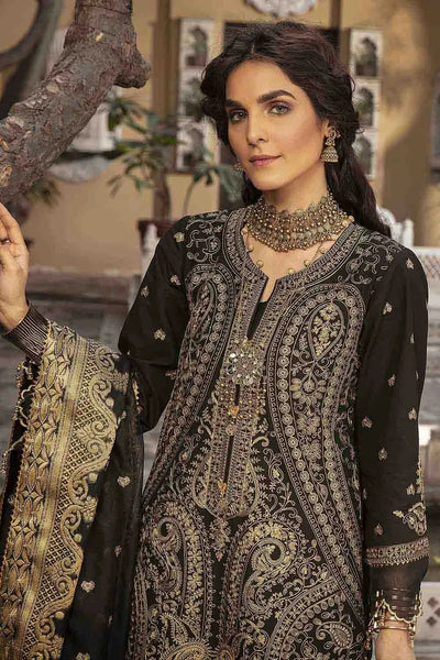 Gul Ahmed 3PC Unstitched Embroidered Luxury Cotton Suit with Jacquard Dupatta FE-22041