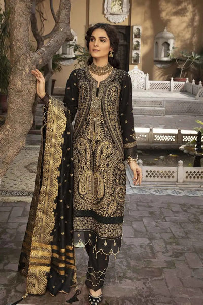 Gul Ahmed 3PC Stitched Embroidered Luxury Cotton Suit with Jacquard Dupatta FE-22041