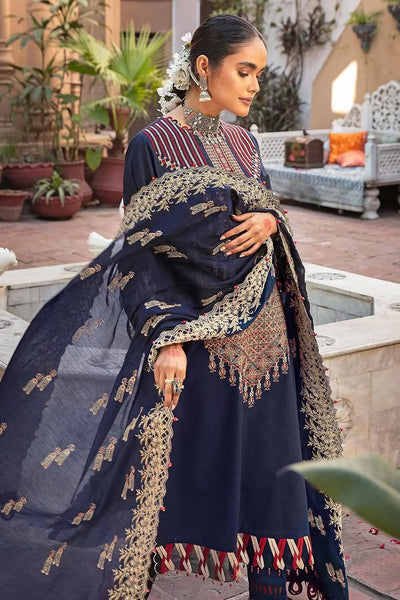 Gul Ahmed 3PC Unstitched Lawn Embroidered Suit with Yarn Dyed Paper Cotton Dupatta FE-22042