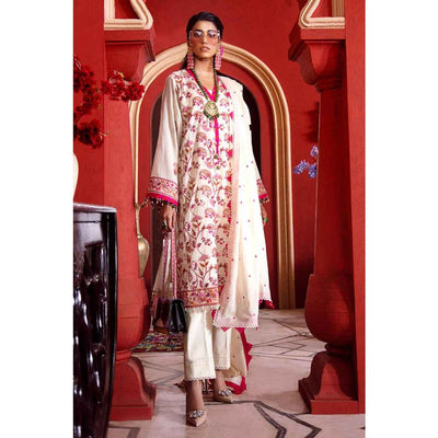Gul Ahmed Embroidered Lawn Unstitched 3 Piece Suit FE-317