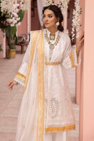 Gul Ahmed 3PC Embroidered Lawn Unstitched Suit with Sequins Dupatta FE-32075